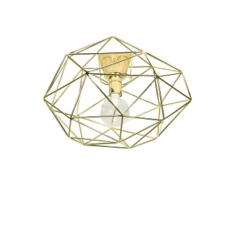 Duży plafon z drutu Diamond mosiądz 50cm